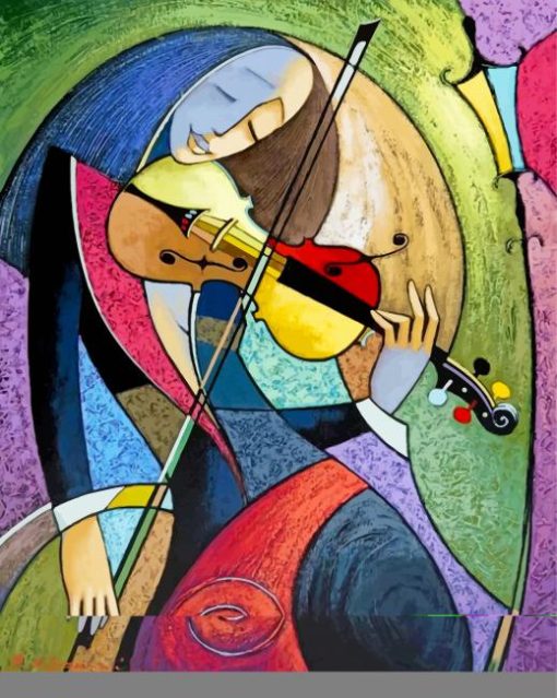 Violin Player Art Paint by numbers