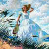 Woman In White Dress Paint by numbers