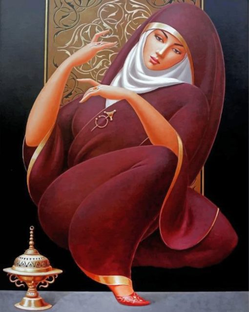 arabic-woman-paint-by-number