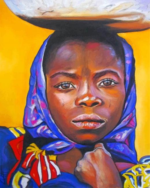 black-african-girl-paint-by-number