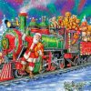 Christmas Santa Train Paint by numbers