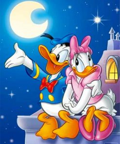 Donald Duck And Daisy paint by numbers