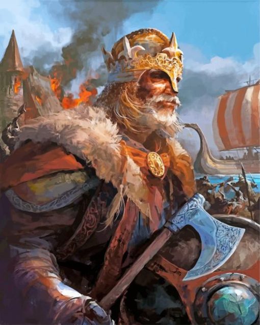 Viking Warrior King Paint by numbers