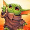 Baby Yoda paint by numbers