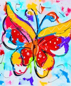 Colorful Butterfly Art Paint by numbers