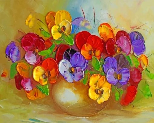 Colorful Flowers Art Paint by numbers