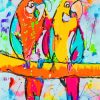 Colorful Parrots Art Paint by numbers