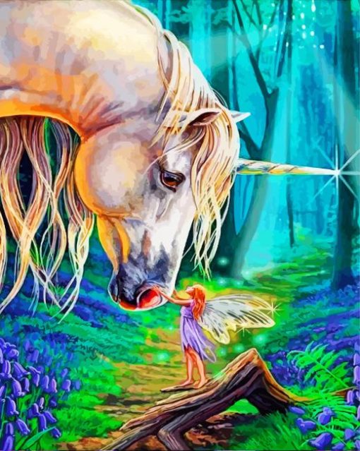 Fairy And Unicorn Paint by numbers