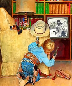 Little Cowboy Paint by numbers