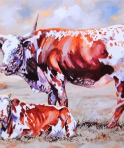 Nguni Cattle Animals Paint by numbers
