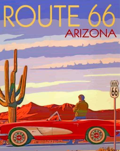 Route 66 Poster Paint by numbers