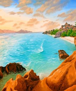 Seychelles Sea Island Paint by numbers