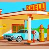 Shell Gas Station Paint by numbers