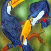 Toucans Birds Paint by numbers