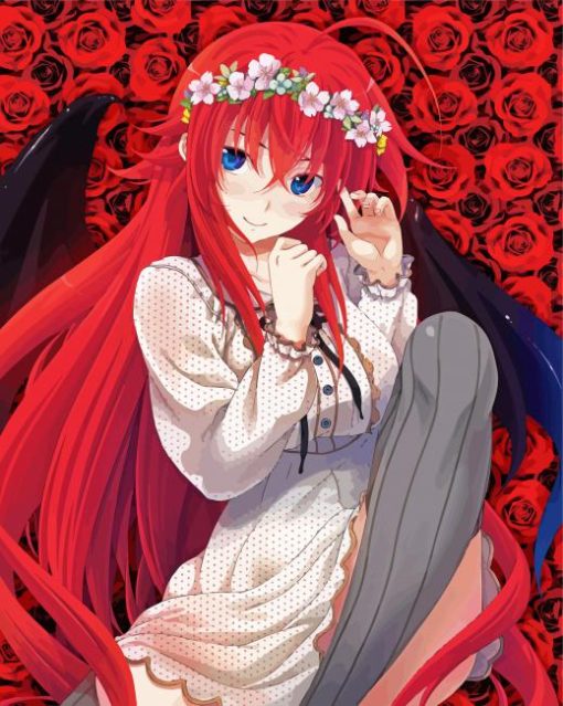 anime-girl-Rias-Gremory-paint-by-numbers