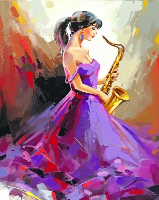 Musician Woman paint by numbers