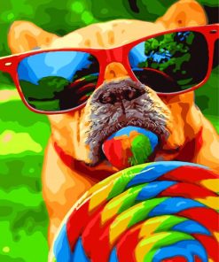 puppy-licking-a-lollipop-paint-by-numbers