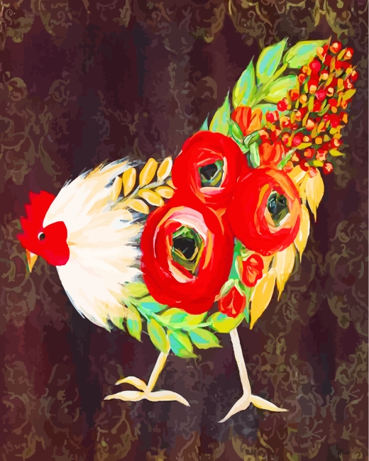 Abstract Rooster Paint by numbers