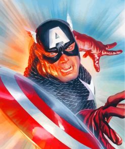 Captain America Hero Paint by numbers