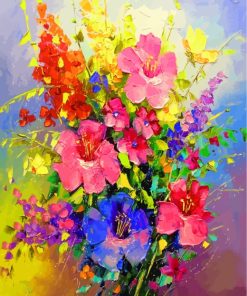 Colorful Flowers Bouquet Paint by numbers