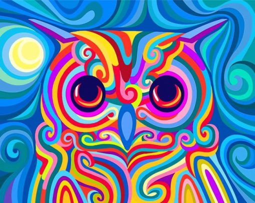 Colorful Owl Paint by numbers