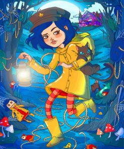 Coraline And Cat Paint by numbers