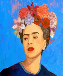 Frida Kahlo And Flowers Paint by numbers
