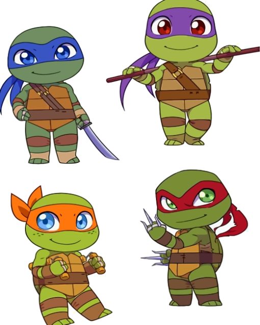 Little Ninja Turtles Paint by numbers