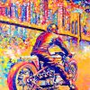 Motorcycle Driver Art Paint by numbers
