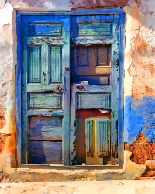 Old Blue Door Paint by numbers