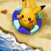 Pokemon In Beach Paint by numbers