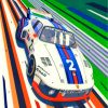 Porsche Martini Racing Car Paint by numbers