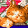 Sleepy Cute Cats Paint by numbers