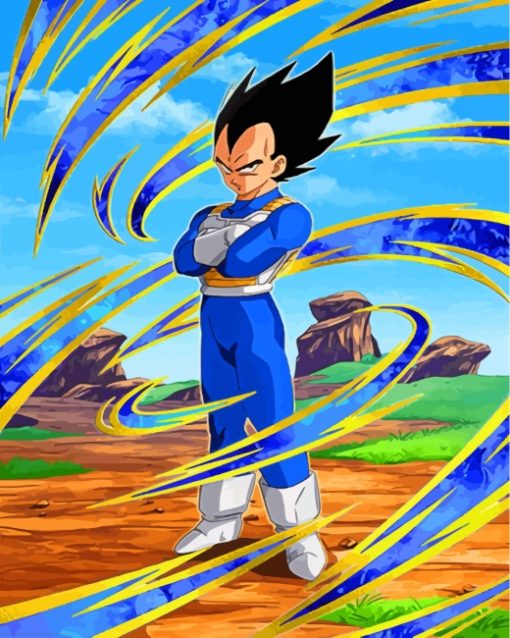 Vegeta Dragon Ball Z Paint by numbers