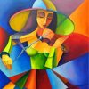 Violinist Woman Art Paint by numbers