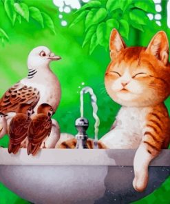 cute-cat-and-birds-paint-by-numbers