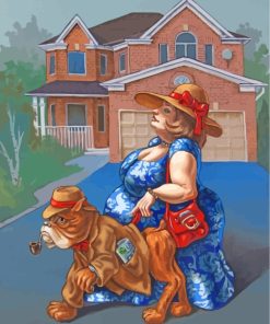 fat-woman-and-dog-paint-by-numbers