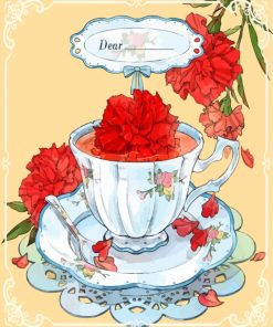 tea-with-red-flowers-paint-by-numbers