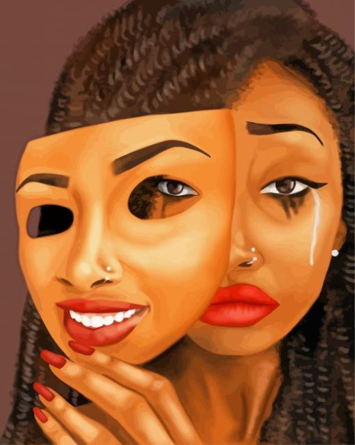 African Woman Crying Paint by numbers