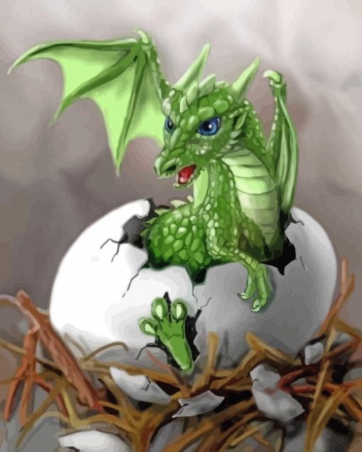Baby Dragon Paint by numbers