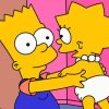 Bart And Little Lisa Simpson Paint by numbers
