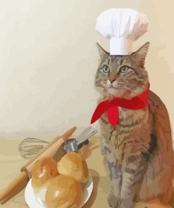 Chef Cat Paint by numbers