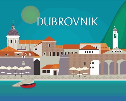 Croatia Dubrovnik Paint by numbers