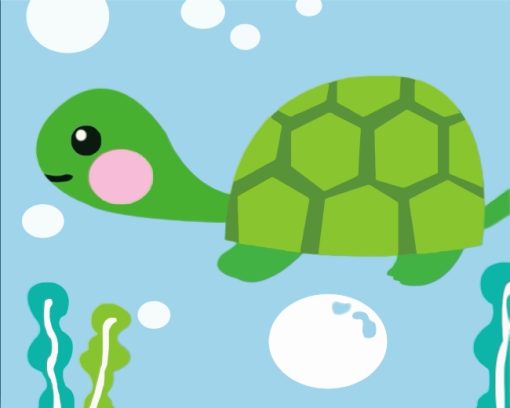 Easy Little Turtle Paint by numbers
