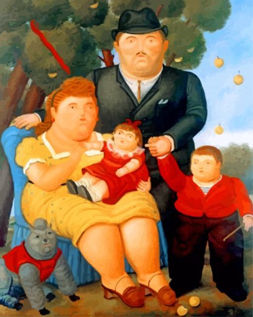 Family Fernando Botero Paint by numbers