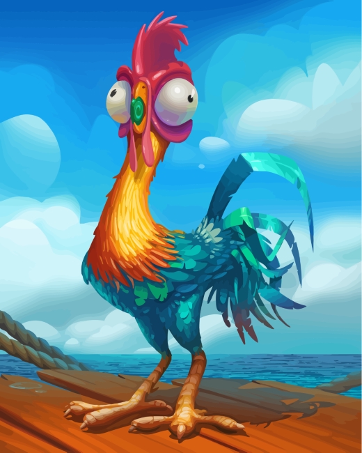 Hei Hei Rooster Paint by numbers