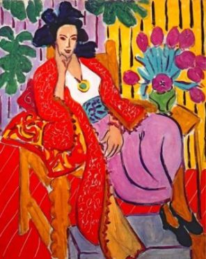 Odalisque In Red Jacket Paint By Numbers