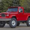 Red Jeep J12 Concept Car Paint by numbers