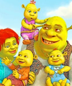 Shrek-and-His-Family-paint-by-numbers