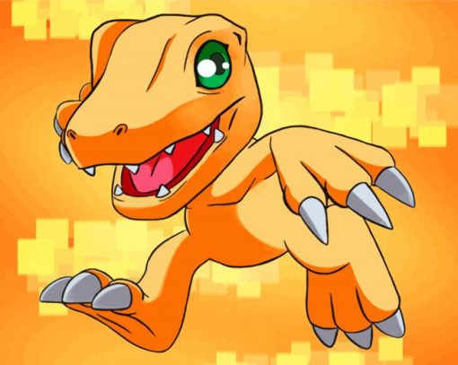 Agumon Digimon Anime Paint by numbers